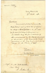 Receipt from the Treasury for the repayment of the first instalment of the 'Suez' loan 9th March 1876