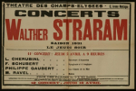 Poster advertising concerts by the Walther Straram Orchestra at the Theatre des Champs-Elysees in 1931